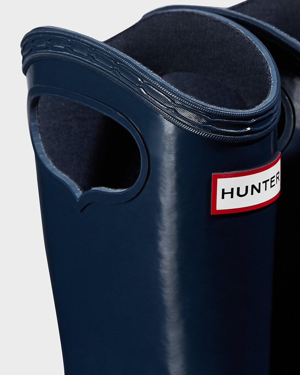 Botas De Agua Hunter Niños Azul Marino Original First Classic Grab Handle Gloss 073561-VKE